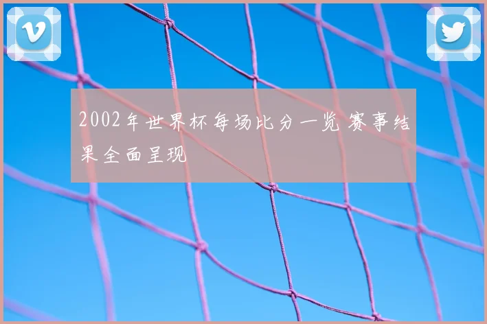 2002年世界杯每场比分一览 赛事结果全面呈现